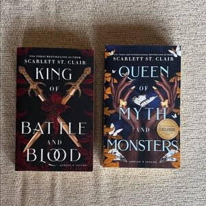King of Battle and Blood & Queen of Myth and Monsters Books